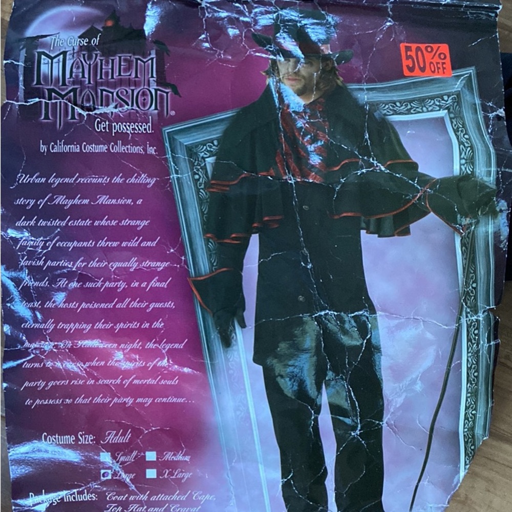 Men size large costume